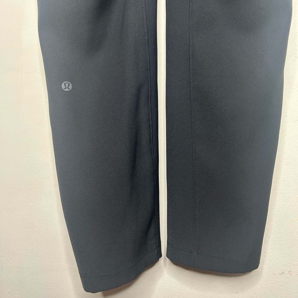 Lululemon On The Fly Pant Woven 27" Black Straight Leg Scrub Pant Drawstring 2 - Picture 6 of 14